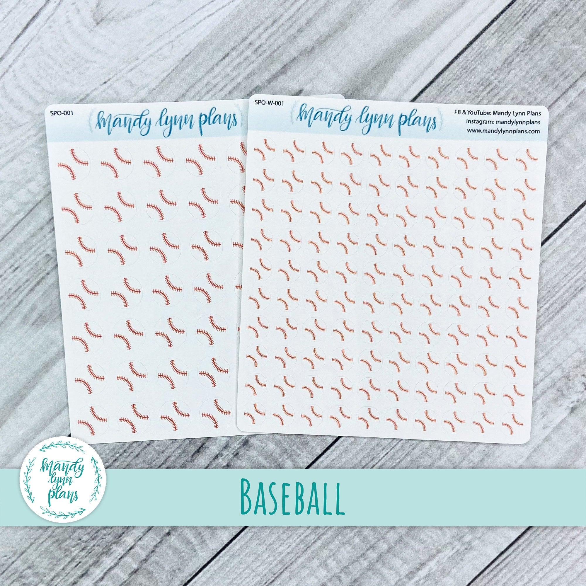 Baseball Sports Stickers || 001 – Mandy Lynn Plans