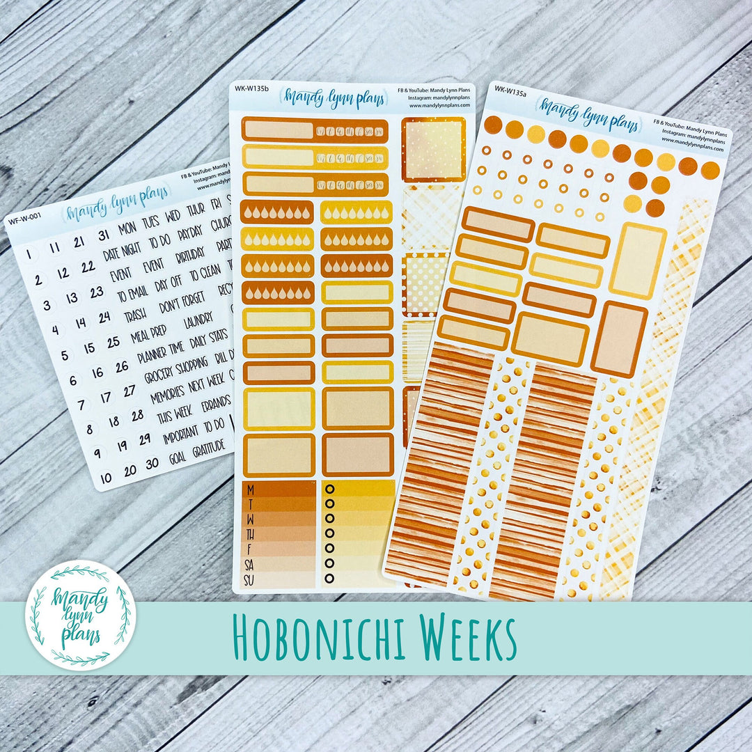 Hobonichi Weeks Weekly Kit || Autumn Orange || WK-W135
