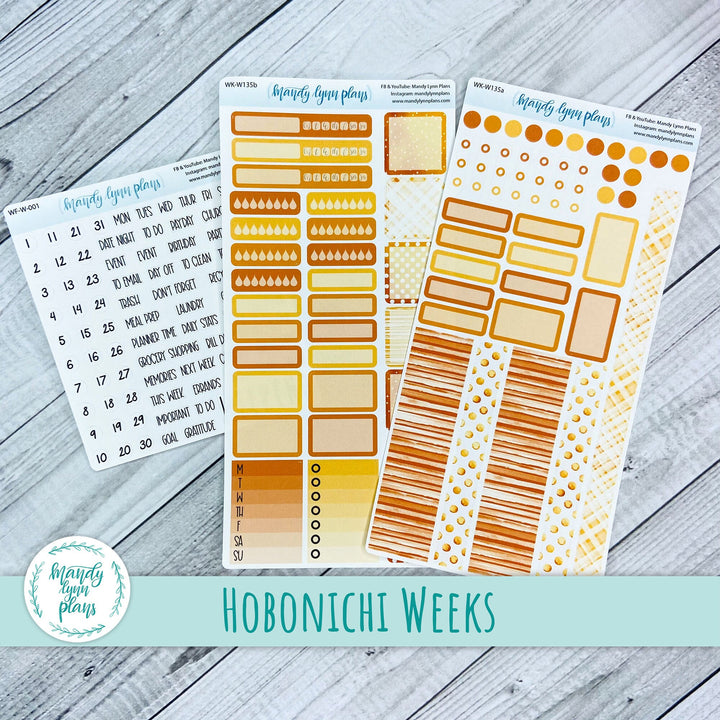 Hobonichi Weeks Weekly Kit || Autumn Orange || WK-W135