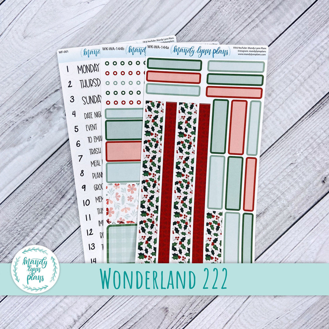 Wonderland 222 Weekly Kit || Berry Merry Christmas || 144