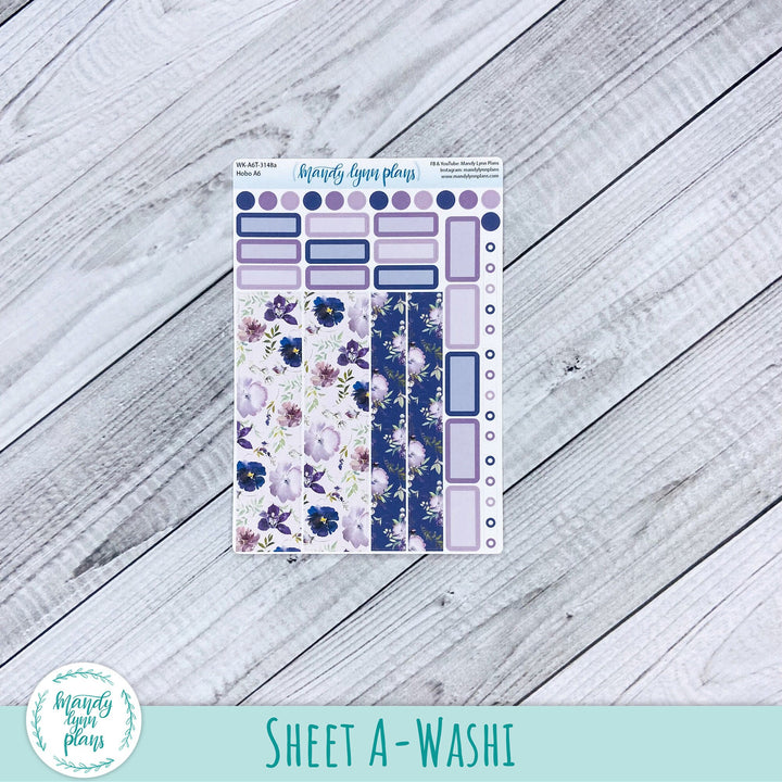 Hobonichi A6 Weekly Kit || Violet Floral || WK-A6T-3148