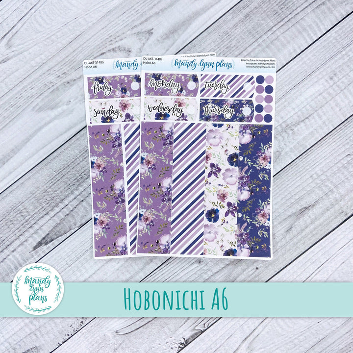 Hobonichi A6 Daily Kit || Violet Floral || DL-A6T-3148