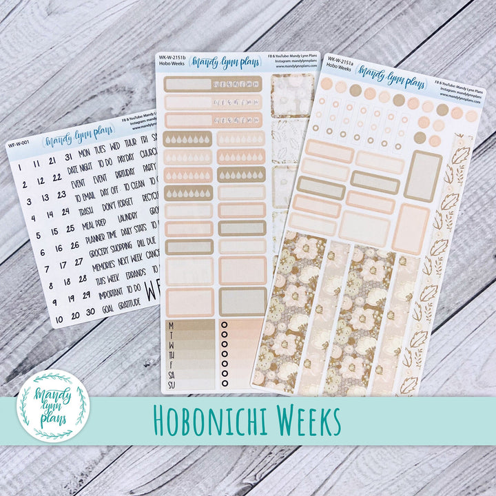 Hobonichi Weeks Weekly Kit || Blush Floral || WK-W-2151