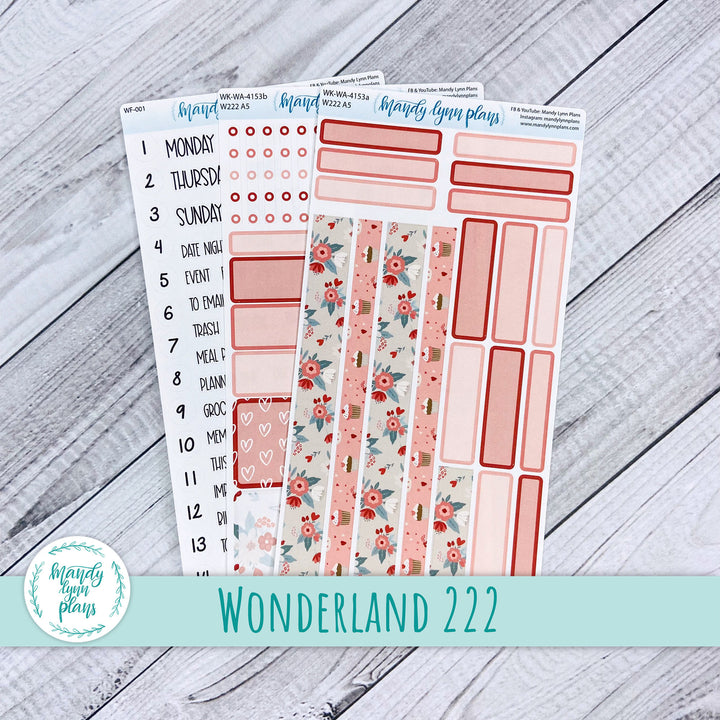 Wonderland 222 Weekly Kit || Sweetheart Floral || 153