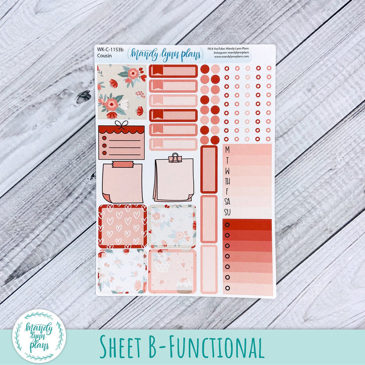 Hobonichi Cousin Weekly Kit || Sweetheart Floral || WK-C-1153