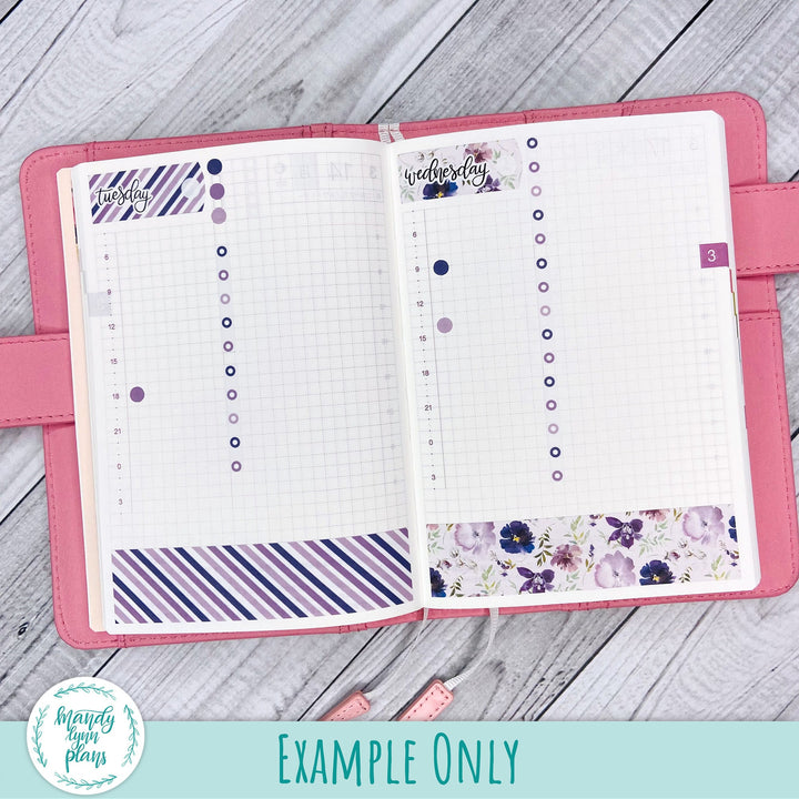 Hobonichi A6 Daily Kit || Pink and Purple Floral || DL-A6T-3168