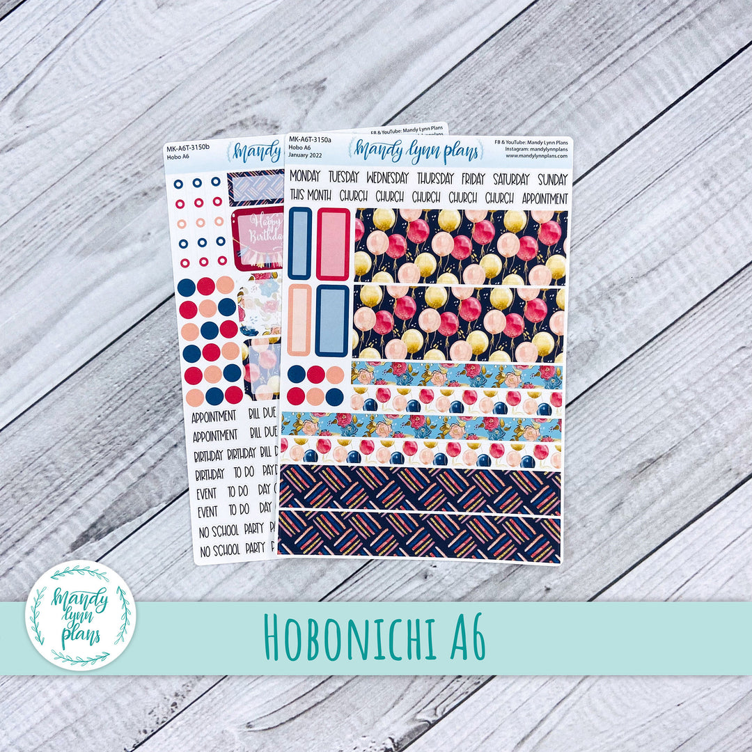 Hobonichi A6 ANY MONTH 2022 Monthly Kit || Birthday Balloons || MK-A6T-3150