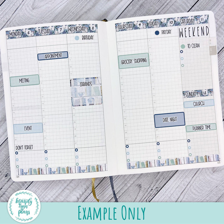 2024  Wonderland 222 Weekly Kit || Eucalyptus Floral || 162