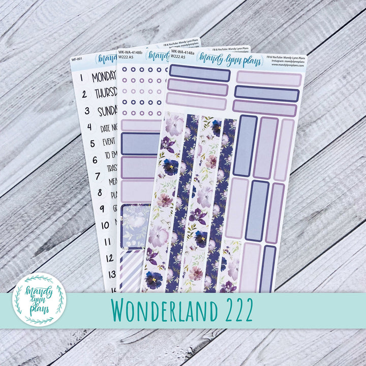 Wonderland 222 Weekly Kit || Violet Floral || 148