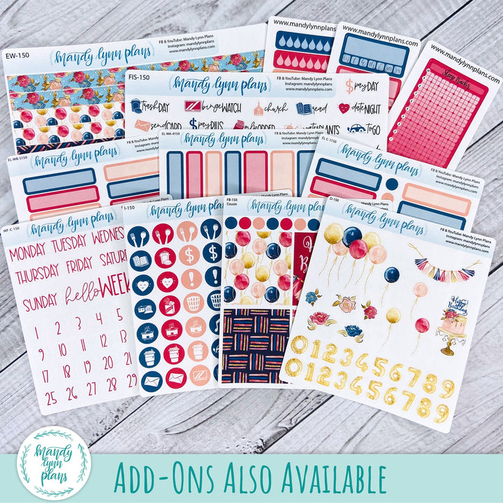 ANY MONTH Hobonichi Cousin Dashboard || Birthday Balloons || R-1150