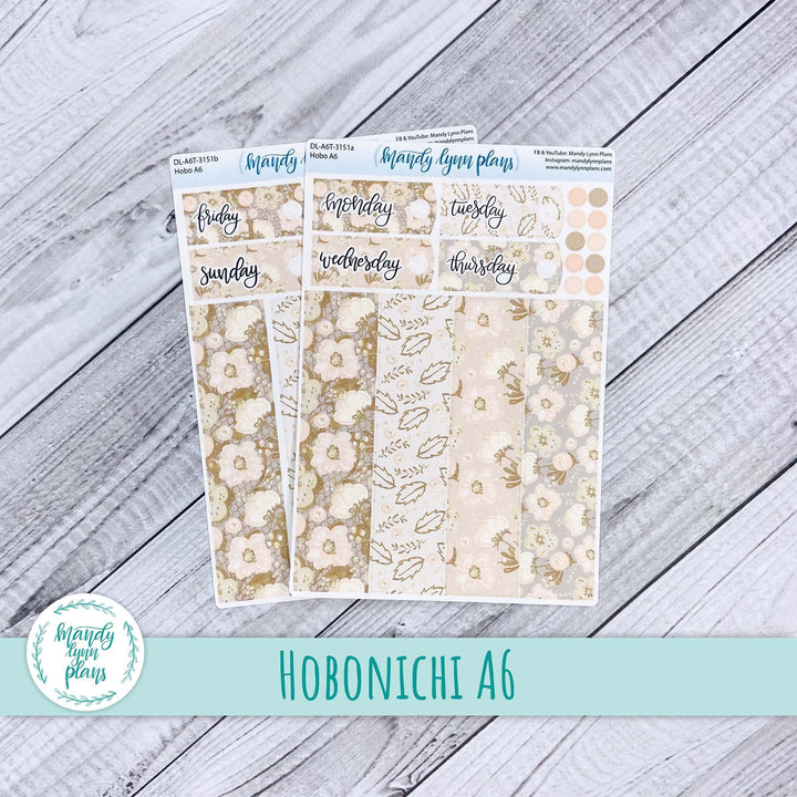 Hobonichi A6 Daily Kit || Blush Floral || DL-A6T-3151