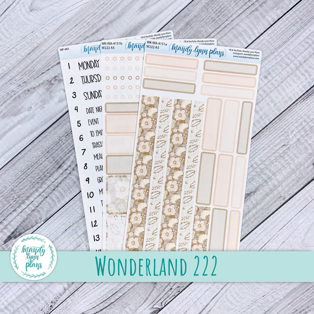 2024  Wonderland 222 Weekly Kit || Blush Floral || 151