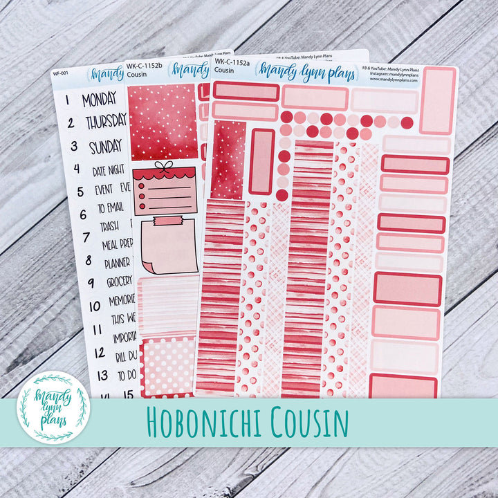 Hobonichi Cousin Weekly Kit || Rose Pink || WK-C-1152