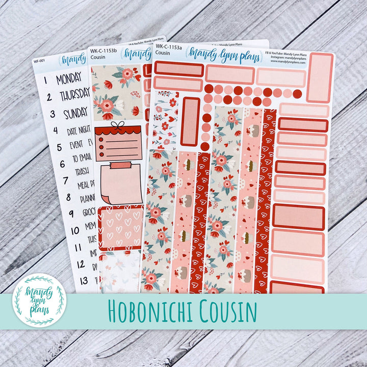 Hobonichi Cousin Weekly Kit || Sweetheart Floral || WK-C-1153