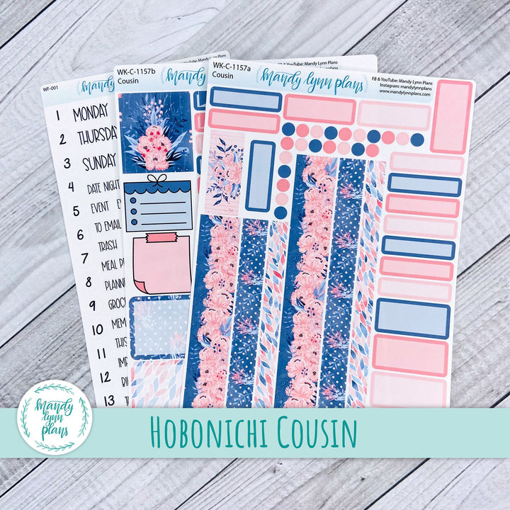 Hobonichi Cousin Weekly Kit || Pink Peonies || WK-C-1157