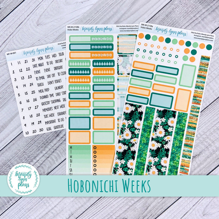 Hobonichi Weeks Weekly Kit || Shamrocks and Daisies || WK-W-2158