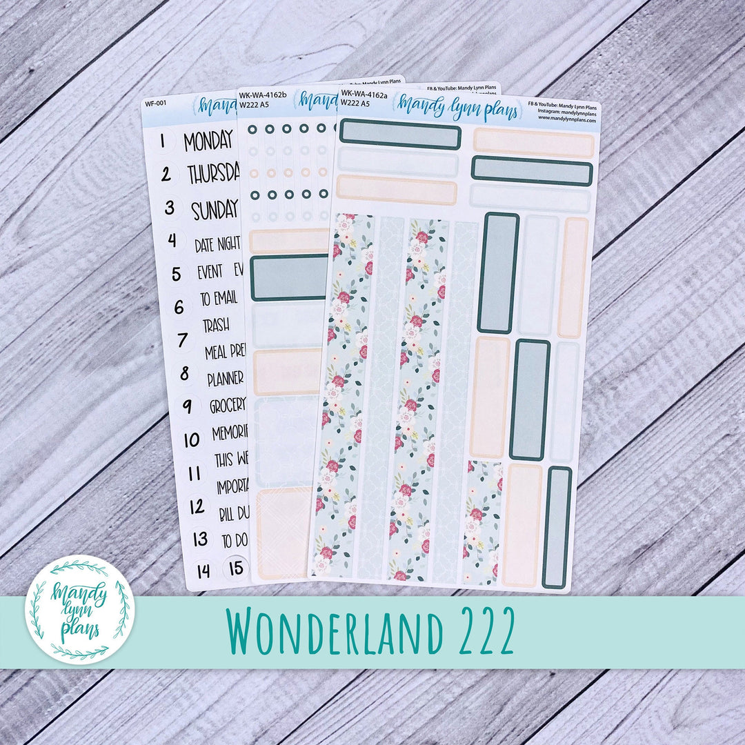 2024  Wonderland 222 Weekly Kit || Eucalyptus Floral || 162