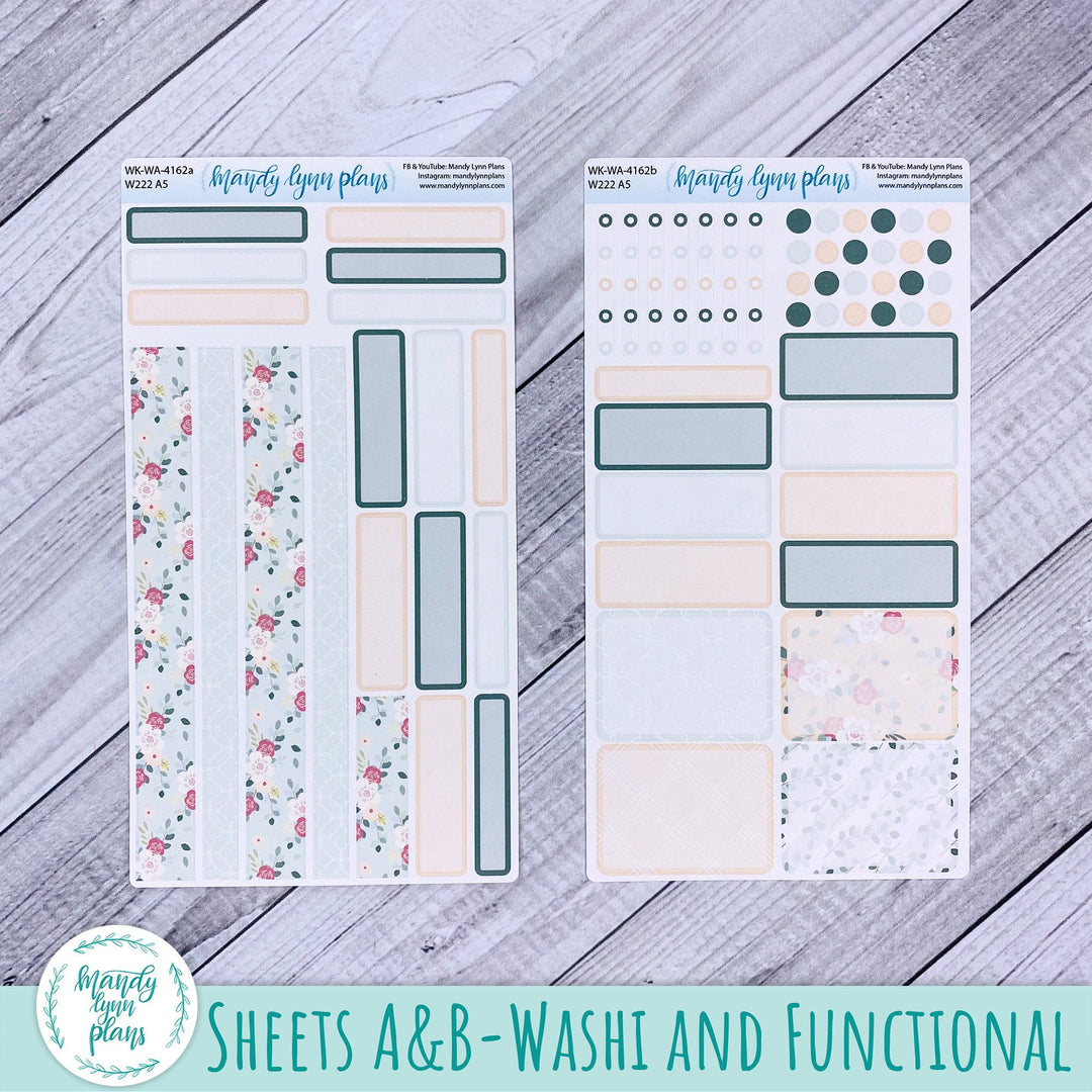 2024  Wonderland 222 Weekly Kit || Eucalyptus Floral || 162