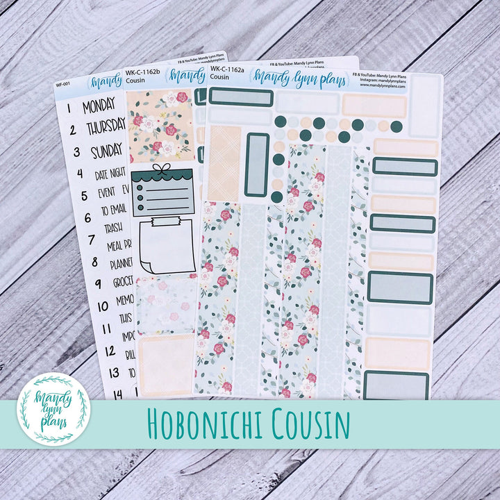 Hobonichi Cousin Weekly Kit || Eucalyptus Floral || WK-C-1162