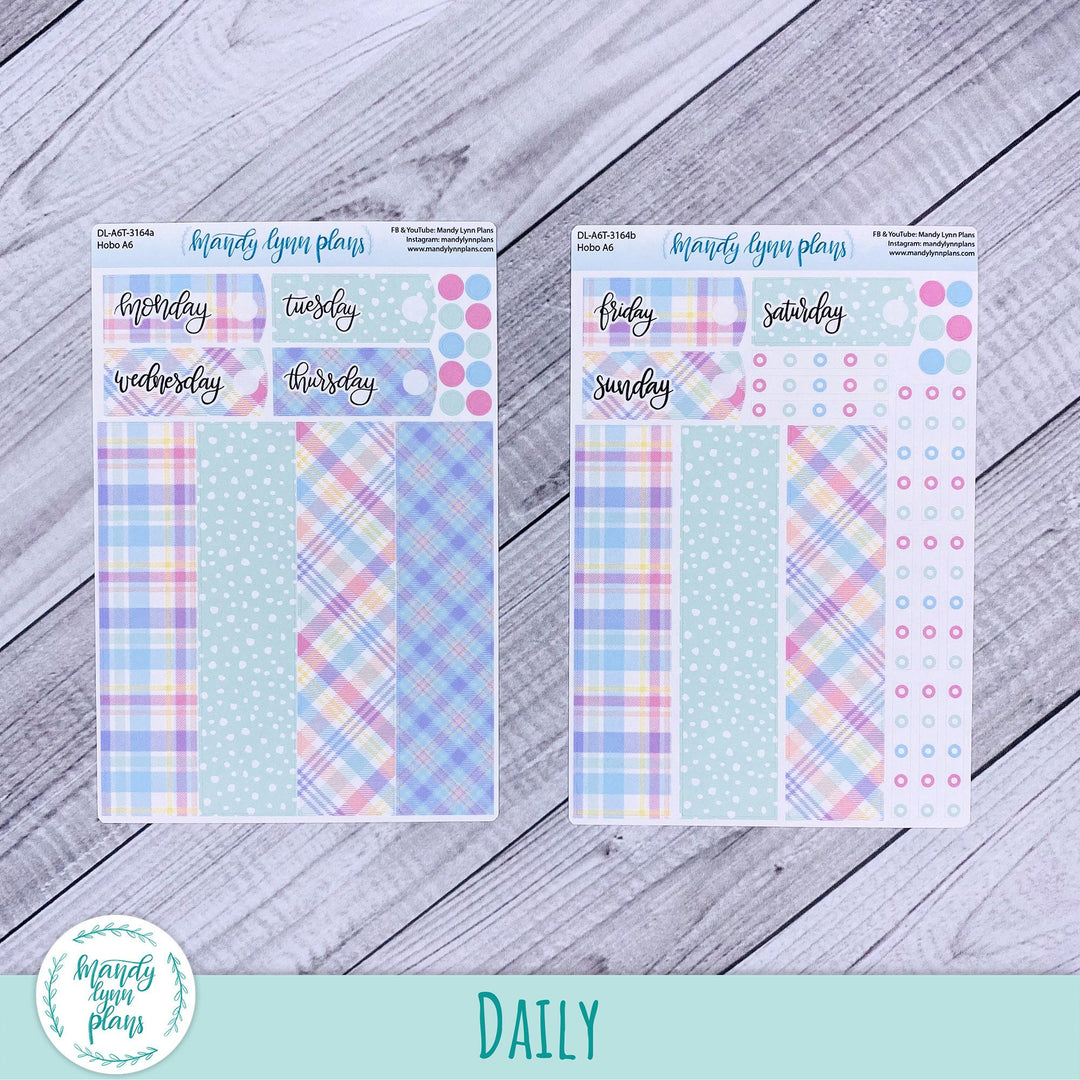 Hobonichi A6 Daily Kit || Pastel Plaid || DL-A6T-3164