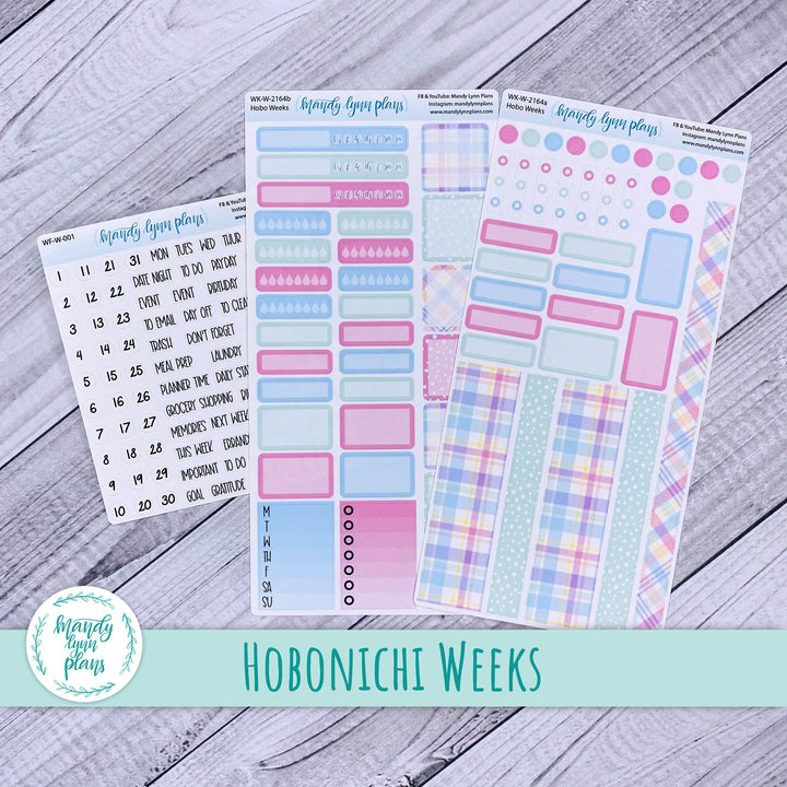 Hobonichi Weeks Weekly Kit || Pastel Plaid || WK-W-2164