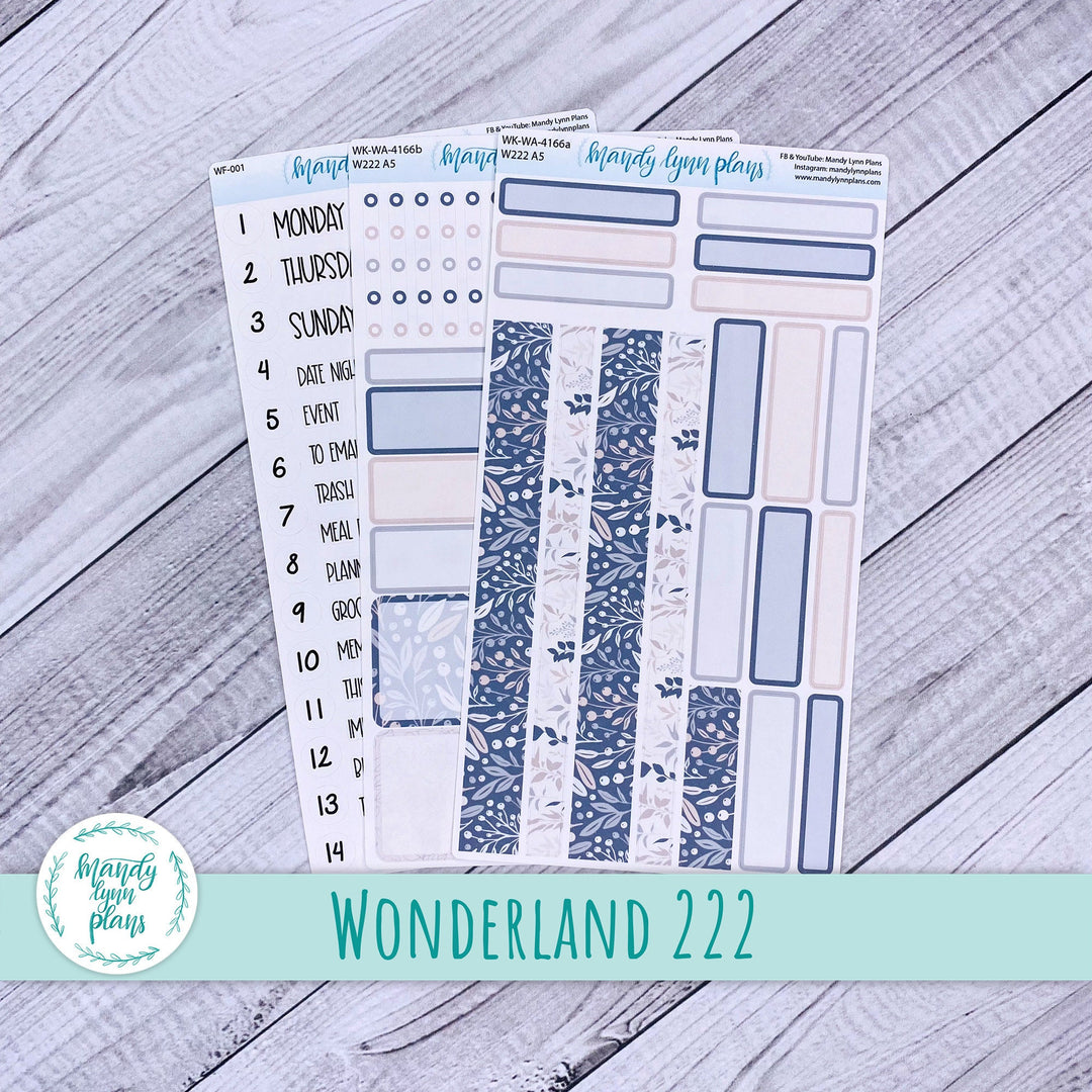 Wonderland 222 Weekly Kit || Neutral Floral || 166