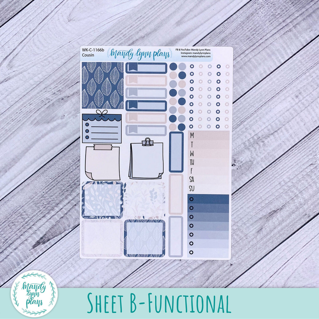 Hobonichi Cousin Weekly Kit || Neutral Floral || WK-C-1166