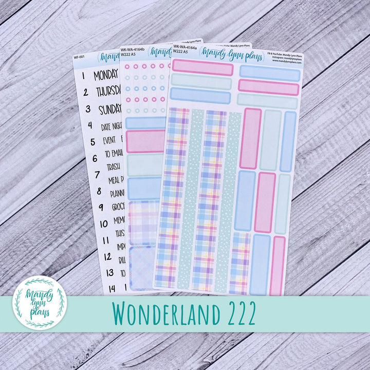 Wonderland 222 Weekly Kit || Pastel Plaid || 164