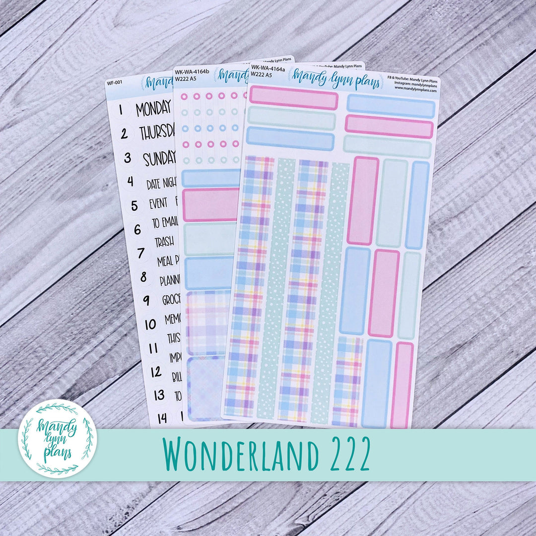 2024  Wonderland 222 Weekly Kit || Pastel Plaid || 164