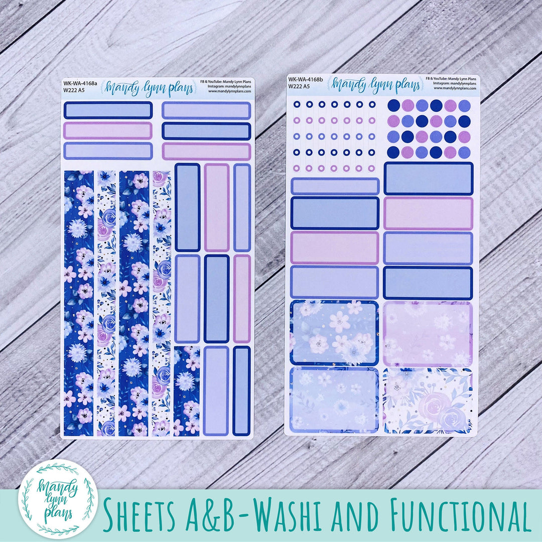 2024  Wonderland 222 Weekly Kit || Pink and Purple Floral || 168