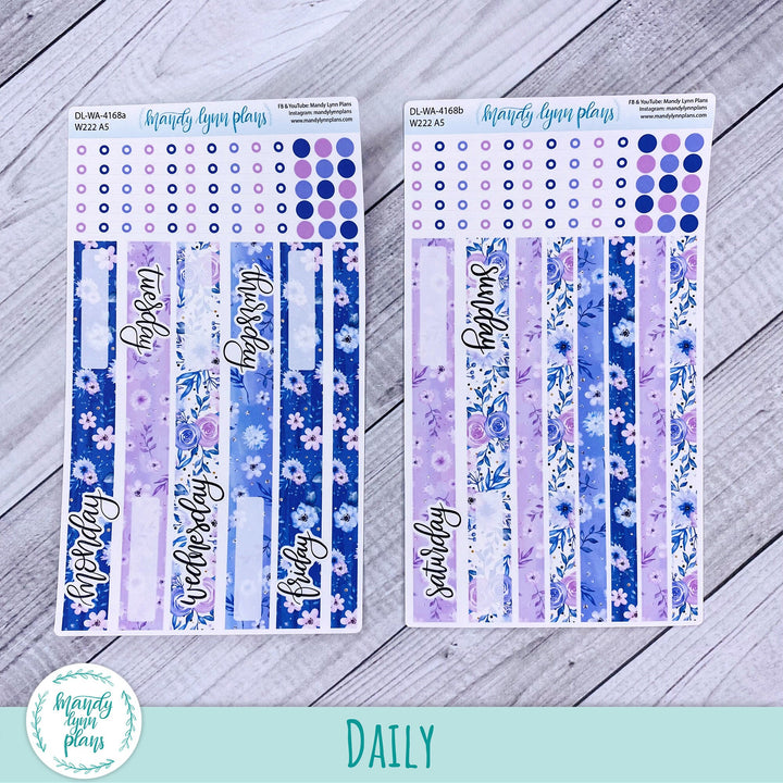 Wonderland 222 Daily Kit || Pink and Purple Floral || 168