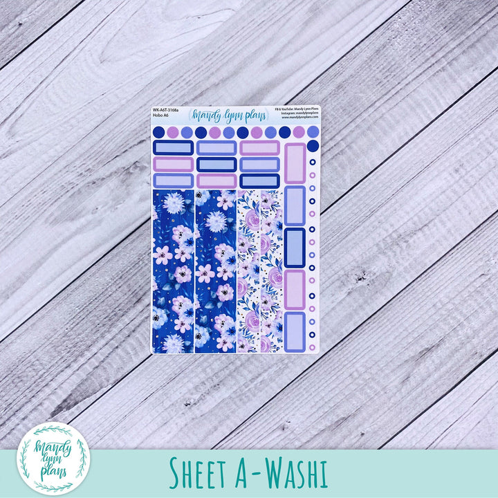 Hobonichi A6 Weekly Kit || Pink and Purple Floral || WK-A6T-3168