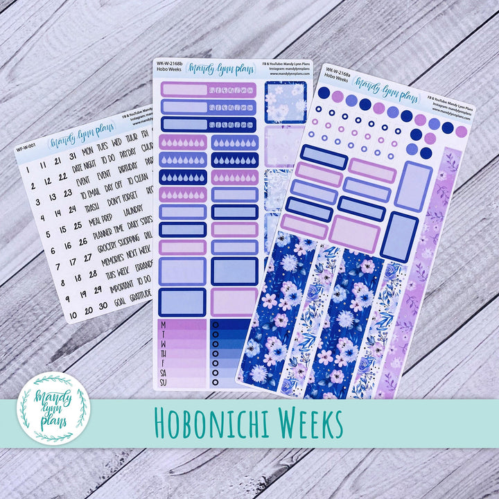 Hobonichi Weeks Weekly Kit || Pink and Purple Floral || WK-W-2168