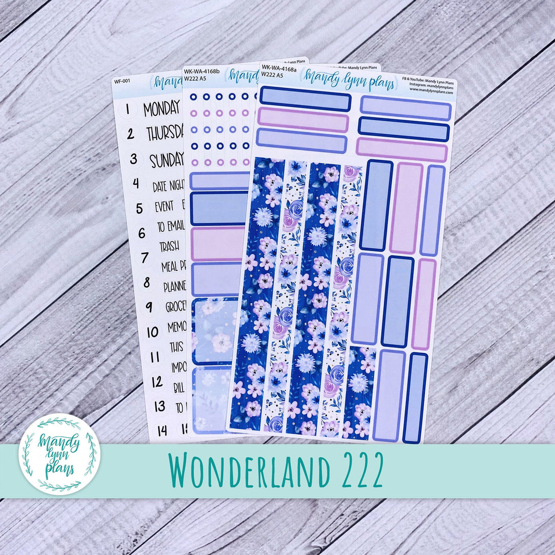 2024  Wonderland 222 Weekly Kit || Pink and Purple Floral || 168