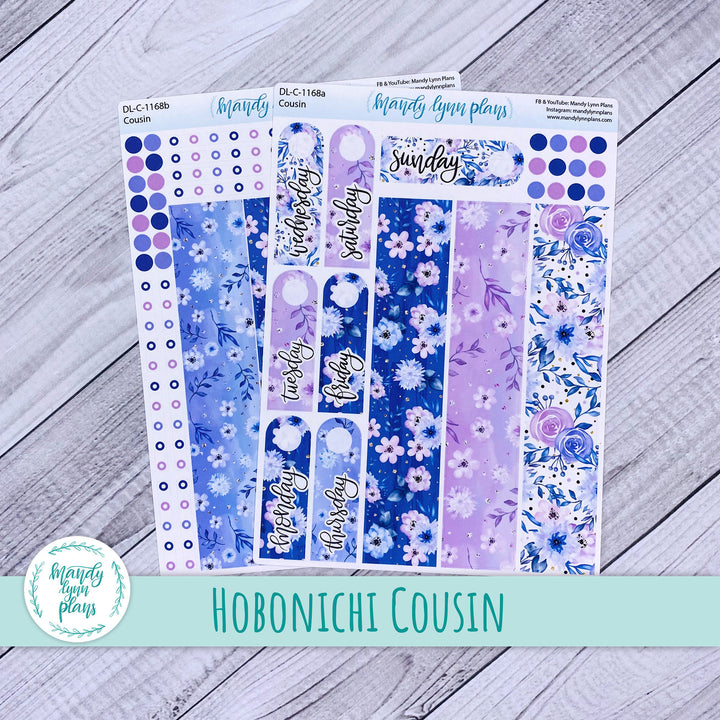 Hobonichi Cousin Daily Kit || Pink and Purple Floral || DL-C-1168