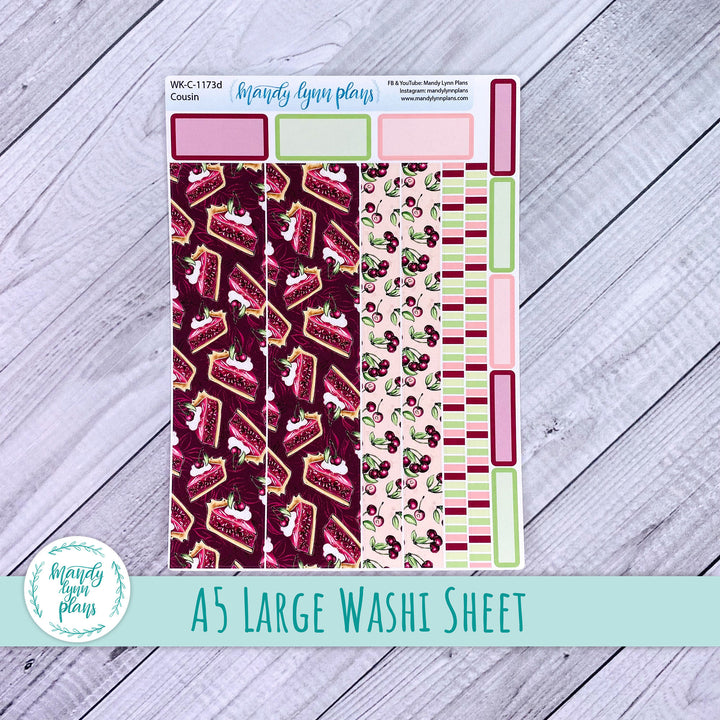 Cherry Pie Large Washi Sheet || WK-C-1173D