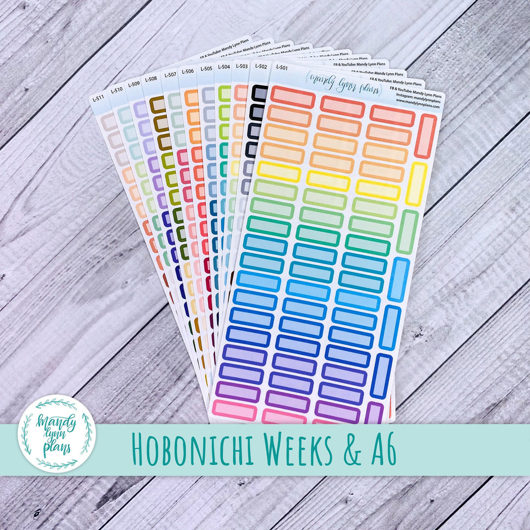 Hobonichi Weeks Skinny MONTHLY VIEW Labels || A6 Hobonichi WEEKLY VIEW
