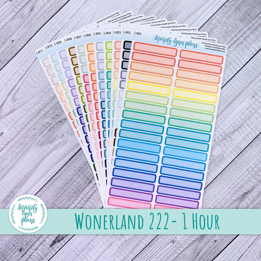 Skinny WEEKLY VIEW Wonderland 222 Labels || One Hour