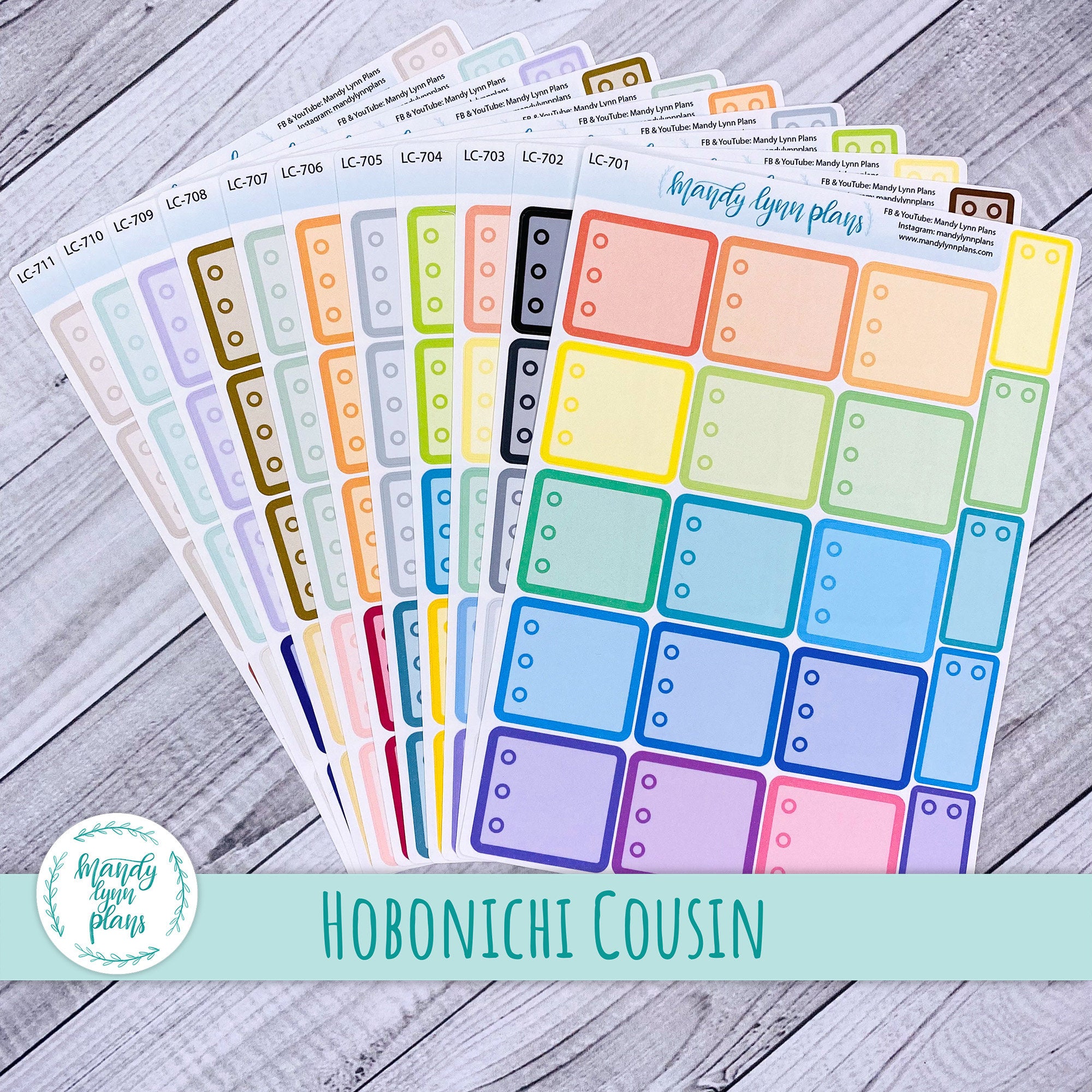 Hobonichi Cousin Extra Large Labels with Checklist Circle – Mandy Lynn ...