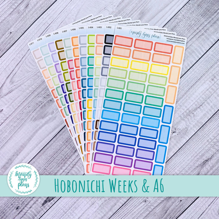 Hobonichi Weeks Large MONTHLY VIEW Labels || A6 Hobonichi WEEKLY VIEW
