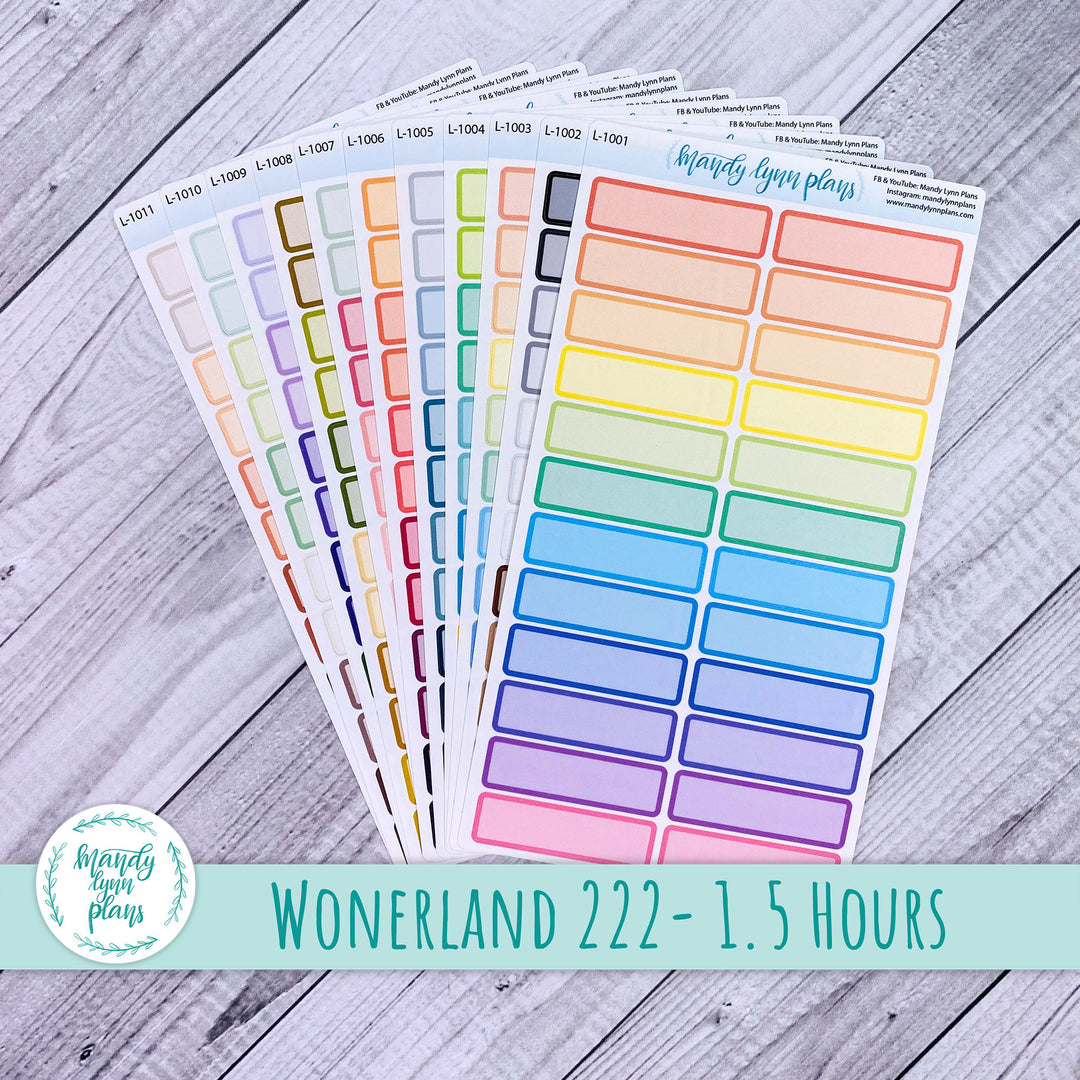 Medium WEEKLY VIEW Wonderland 222 Labels || 1.5 Hours