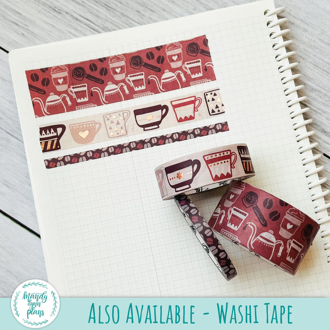 Coffee Lovers Large Washi Sheet || WK-C-1182D