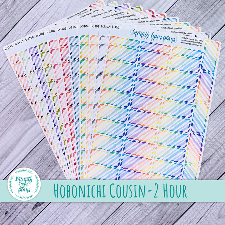 Hobonichi Cousin Large Striped Labels || 2 Hours