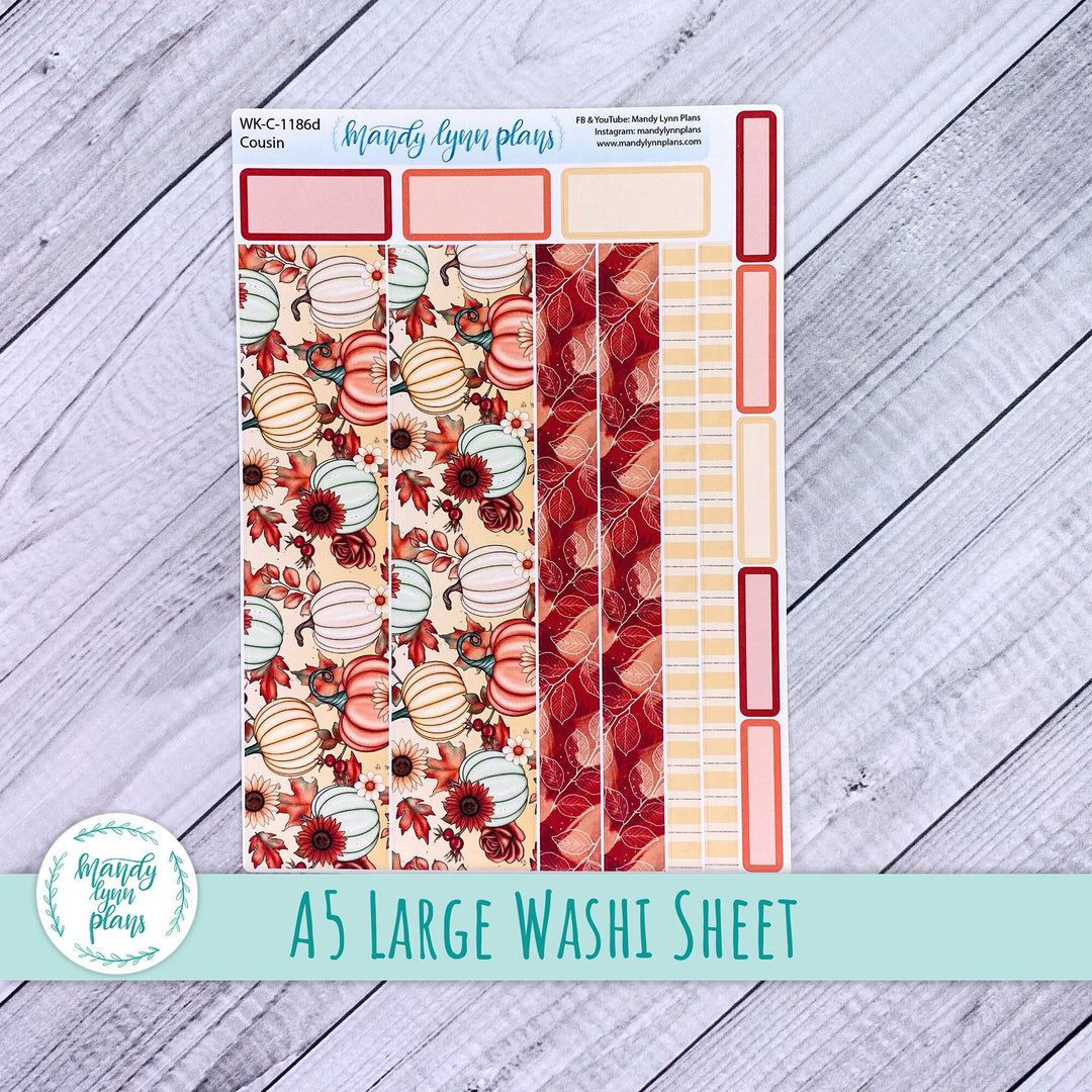 Festive Autumn Large Washi Sheet || WK-C-1186D