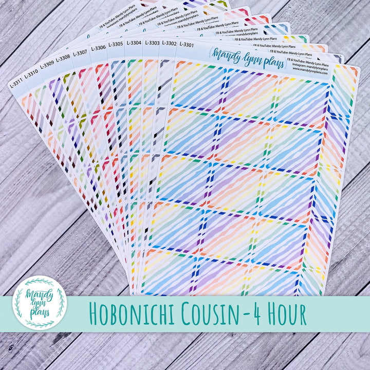 Hobonichi Cousin Extra Large Striped Labels || 4 Hours