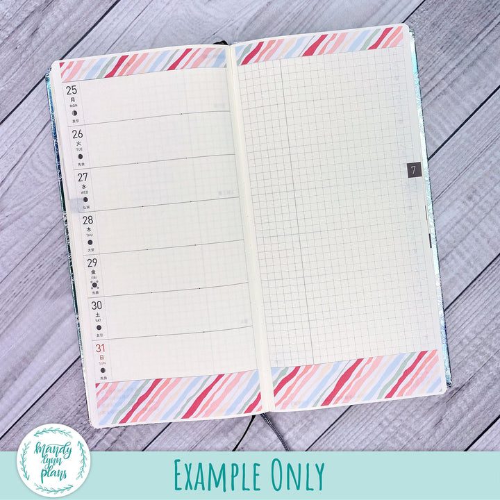 Striped A5 Washi Strips and Planner Dots