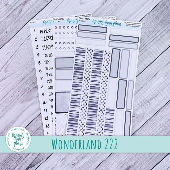 Wonderland 222 Weekly Kit || Stone Gray || 187