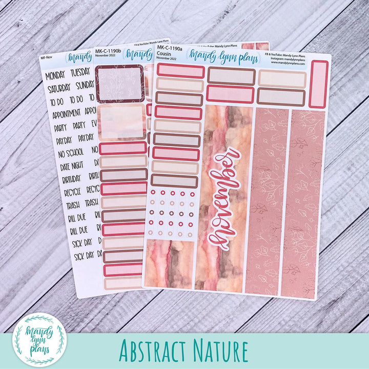 Set of 3 Washi Tape || Abstract Nature || Rose Gold Foiled