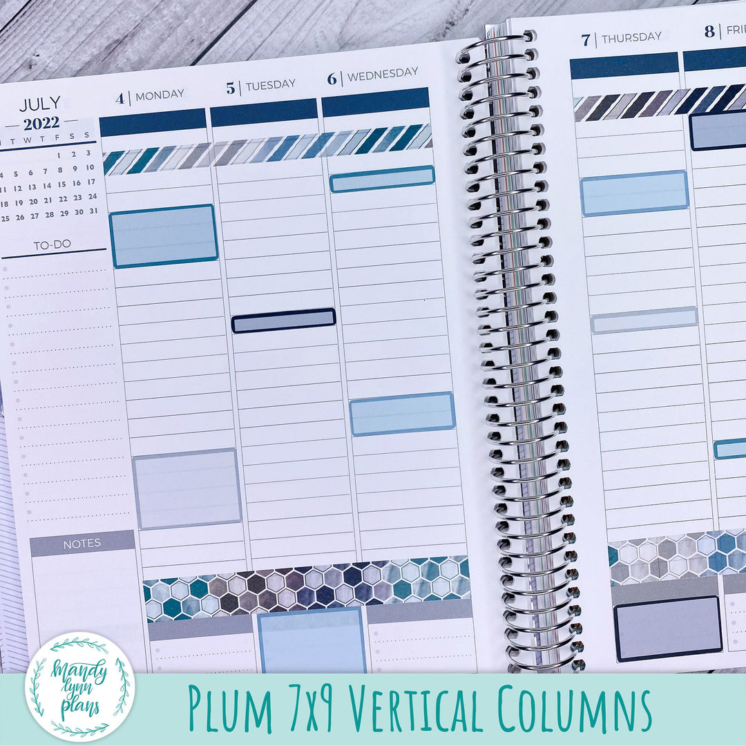 Plum 7x9 Vertical and Monthly Labels - 2 Line || Medium Labels