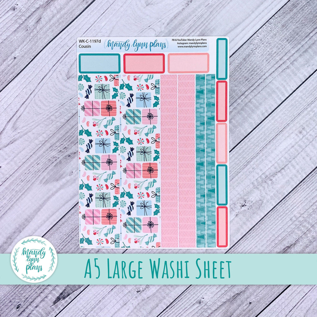 Merry and Bright Large Washi Sheet || WK-C-1197D